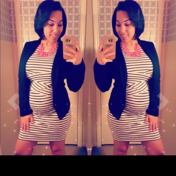 White striped midi dress - Picture 2 of 6